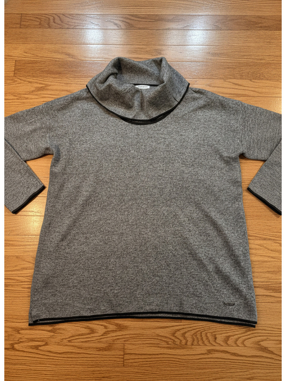 Calvin Klein Women's Gray Acrylic Turtleneck Pullover Sweater Size L